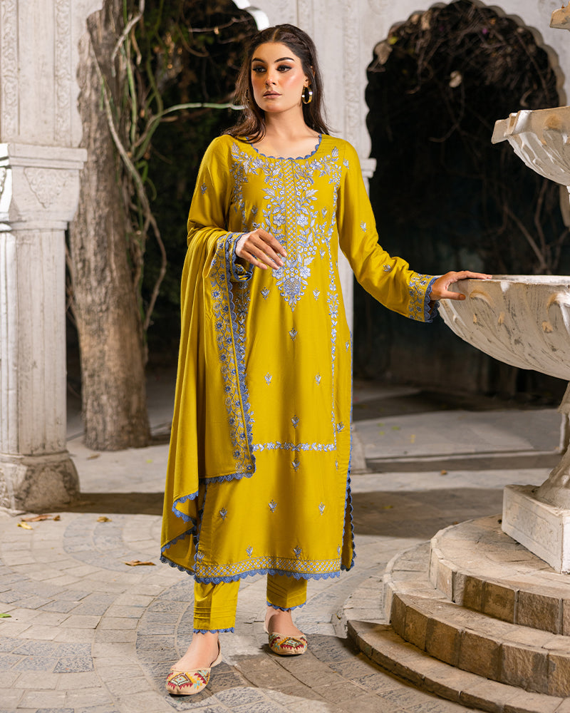 Raaz - Embroidered Linen 3pcs