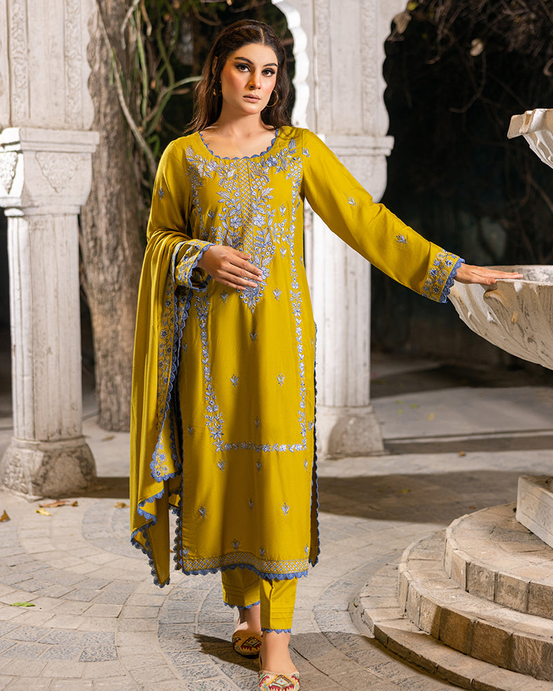 Raaz - Embroidered Linen 3pcs