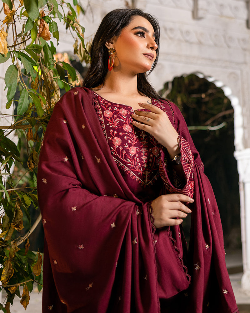 Mahrose - Embroidered Linen 3pcs