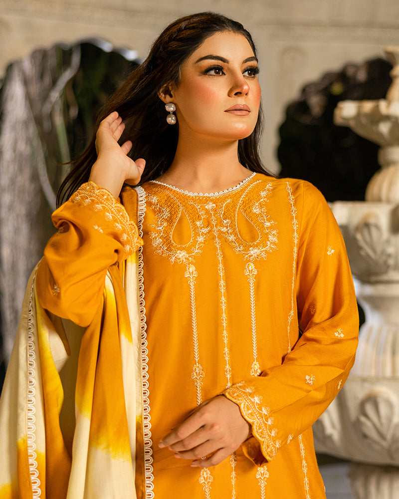 Nazeen - Embroidered Linen 3pcs