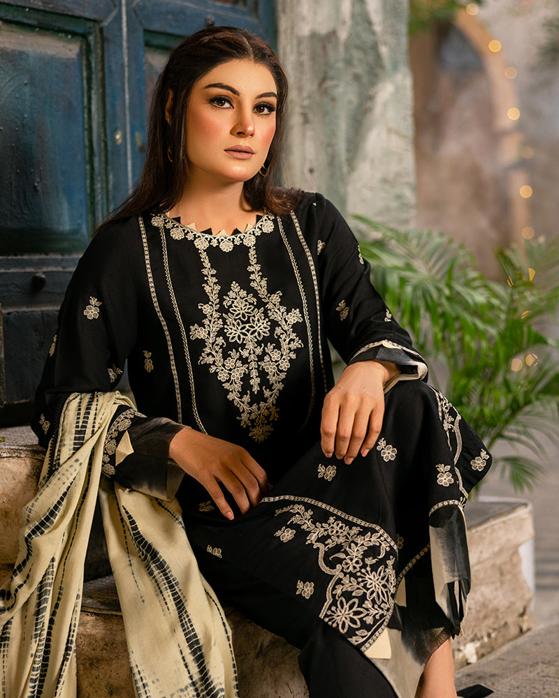 Mahtab - Embroidered Linen 3pcs