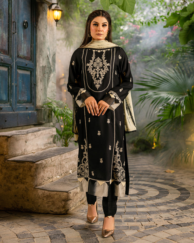 Mahtab - Embroidered Linen 3pcs